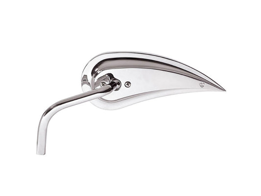 Rad III Teardrop Mirror with Steel Stem - Chrome. Fits Left.
