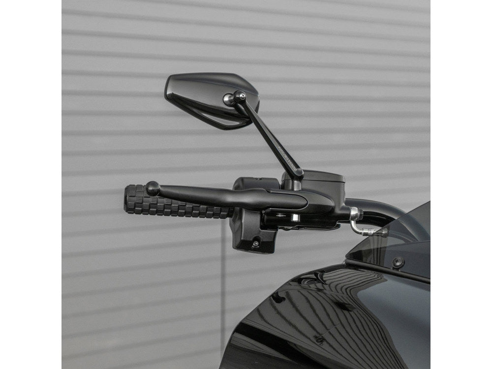Mini Stocker Forged Mirror - Black. Fits Left.