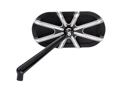 10-Gauge Caged Series Mirror - Black. Fits Left.