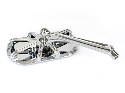 10-Gauge Caged Series Mirror - Chrome. Fits Right.