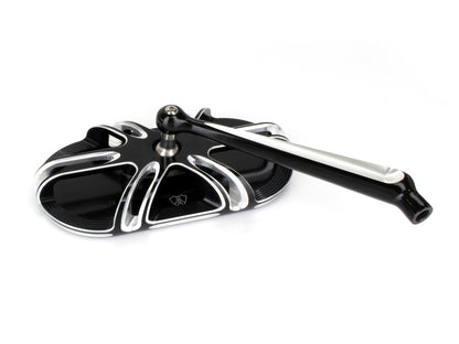 Deep Cut Caged Series Mirror - Black. Fits Right.
