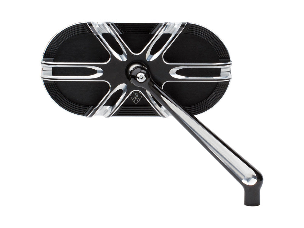 Deep Cut Caged Series Mirror - Black. Fits Right.