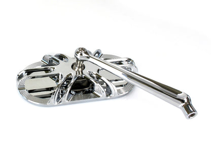Deep Cut Caged Series Mirror - Chrome. Fits Right.