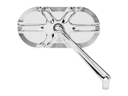 Deep Cut Caged Series Mirror - Chrome. Fits Right.