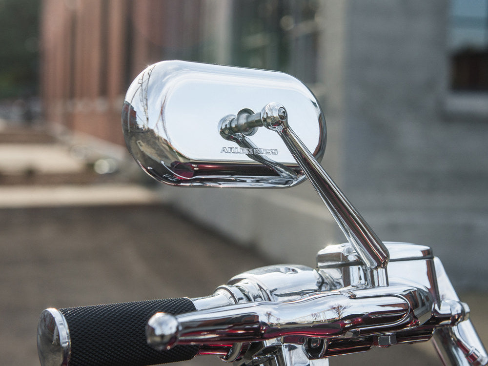 Forged Oval Mirror - Chrome. Fits Left.