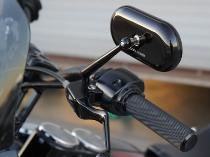 Forged Oval Mirror - Black. Fits Right.