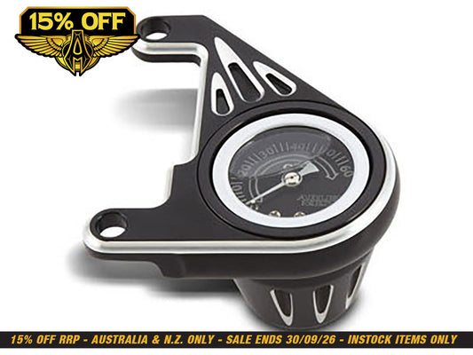 Oil Pressure Gauge - Black. Fits Twin Cam 1999-2017.