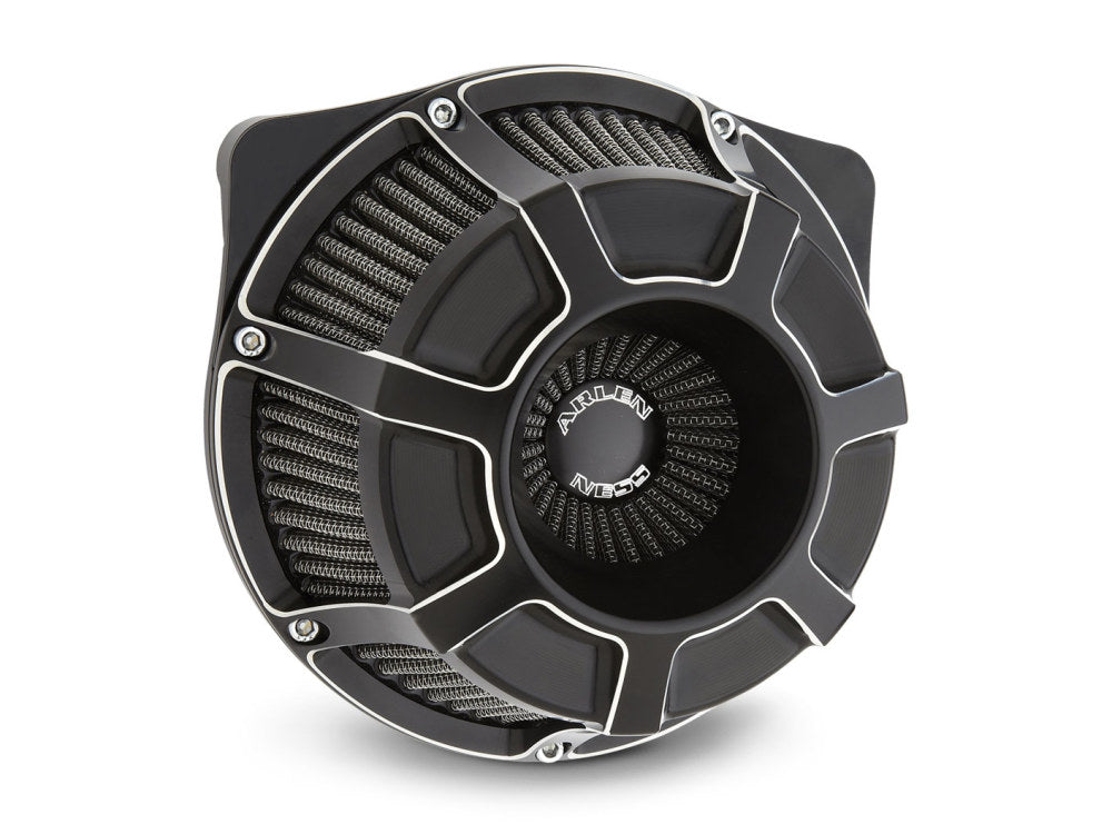 Beveled Air Cleaner Kit - Black. Fits Touring 2017-2024 & Softail 2018-2024