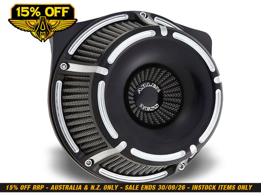 Slot Track Air Cleaner Kit - Black. Fits Sportster 1988-2021.