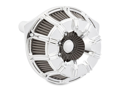 10-Gauge Air Cleaner Kit - Chrome. Fits Touring 2017-2024 & Softail 2018-2024