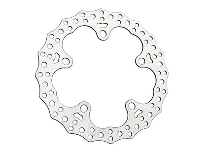 12.6in. Front Jagged Disc Rotor - Stainless Steel. Fits Touring 2024up with OEM Wheel and Spoke Mounted 320mm Rotors.