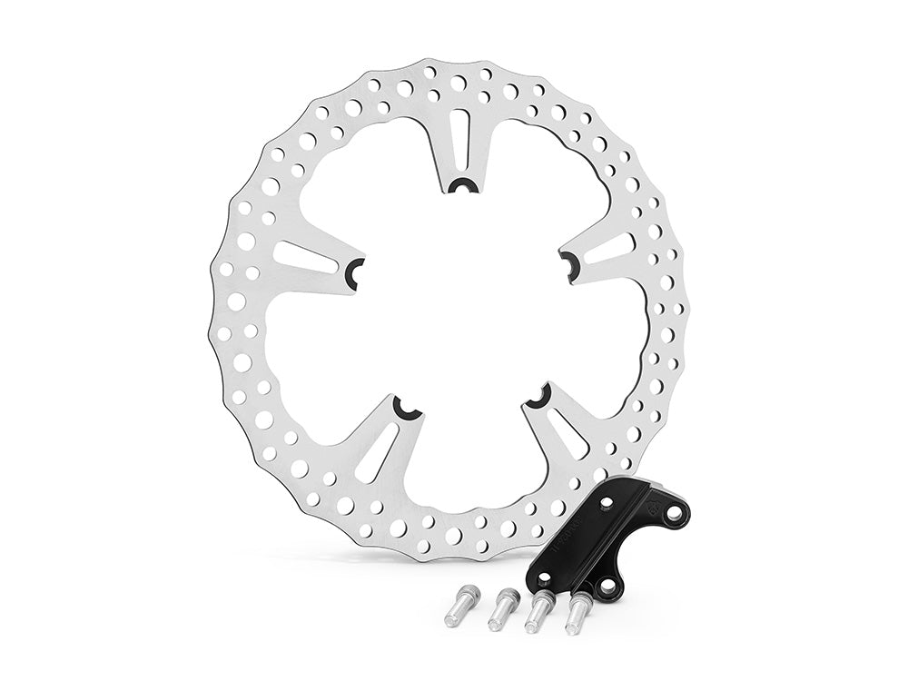 15in. Left & Right Hand Front Jagged Big Brake Disc Rotors. Fits V-Rod 2006-2017 with OEM Cast Wheel
