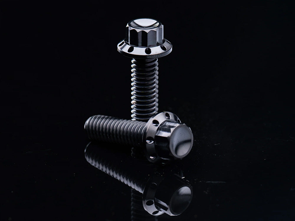 Titanium 12-Point Transmission Side Cover Bolt Kit - Black. Fits Touring 2024up & Softail 2025up