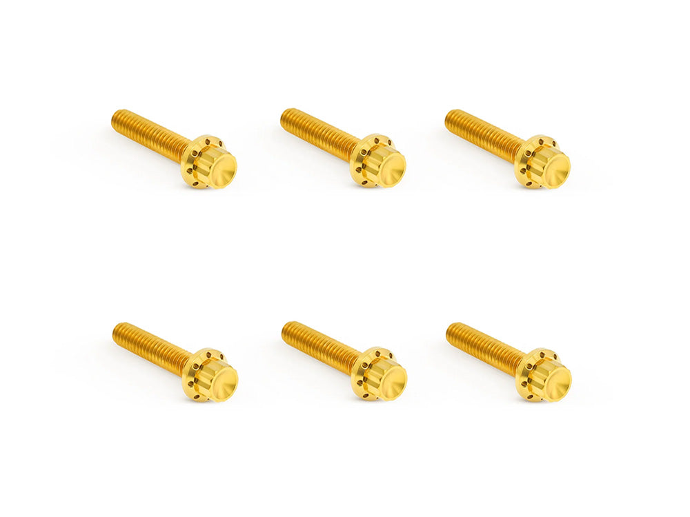 Titanium 12-Point Transmission Side Cover Bolt Kit - Gold. Fits Touring 2024up & Softail 2025up