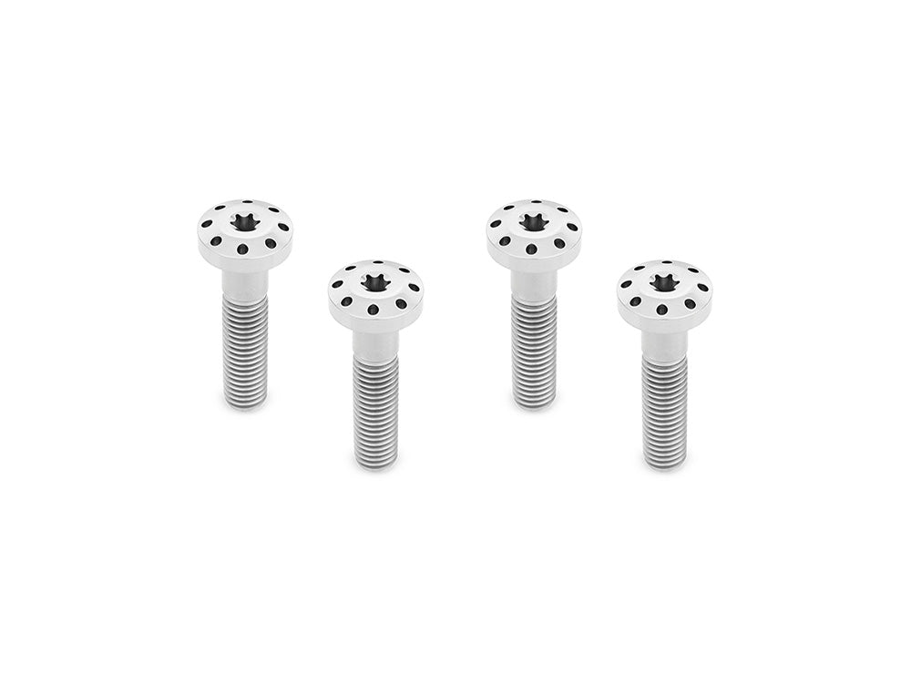 Titanium Holeshot Shock Absorber Bolt Kit - Polished. Fits Touring 1999up