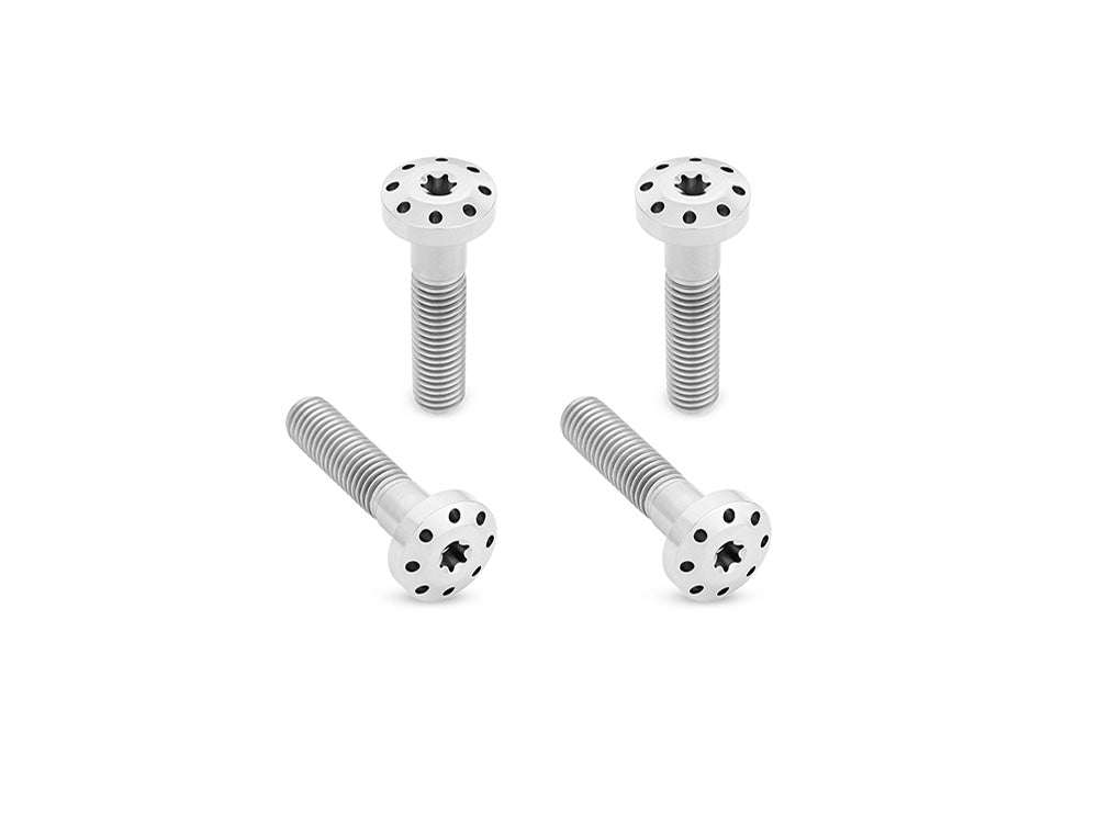 Titanium Holeshot Shock Absorber Bolt Kit - Polished. Fits Touring 1999up