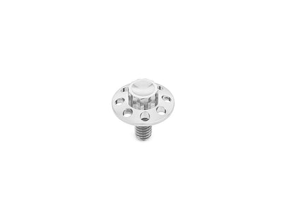 Titanium 12-Point 1/4in.-20 Seat Mount Screw - Polished. Fits H-D 1996up