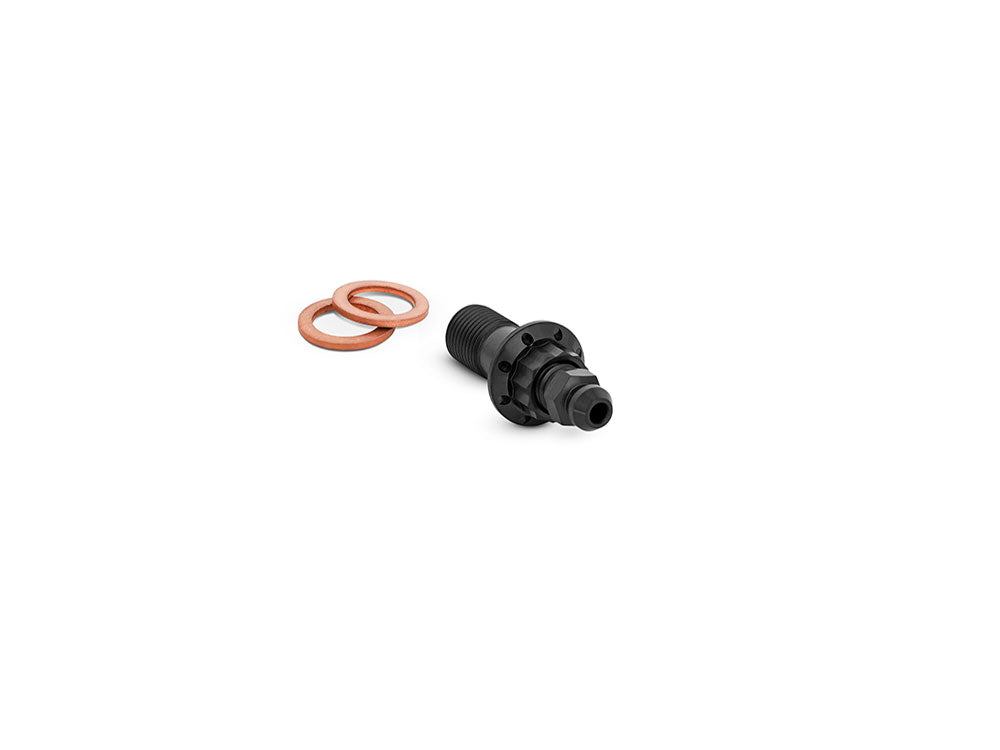 Titanium 12-Point 10mm M10 x 1.00 Banjo Bolt with Bleeder - Black
