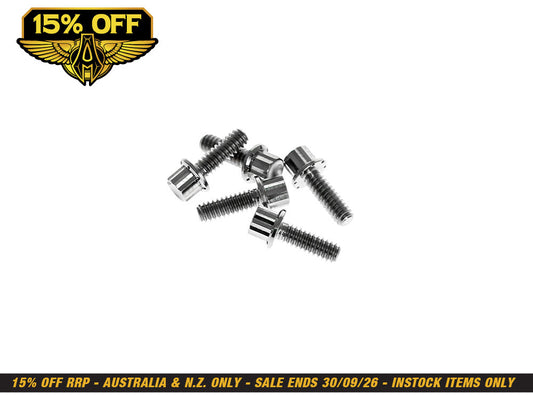 Titanium 12-Point Derby Cover Bolt Kit - Polished. Fits Softail 2018up