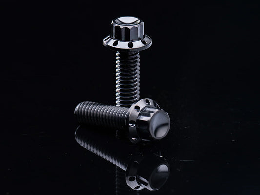 Titanium 12-Point Primary Cover Bolt Kit - Black. Fits Softail 2007-2017 Non-240 Tyre Models & Touring 2017up