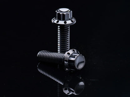 Titanium 12-Point Primary Cover Bolt Kit - Black. Fits Softail 2018up Non-240 Tyre Models