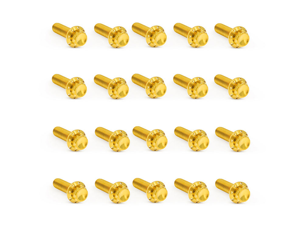 Titanium 12-Point Rocker Cover Bolt Kit - Gold. Fits Milwaukee-Eight 2017up