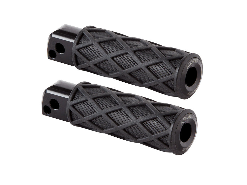 Diamond Footpegs - Black. Fits Softail 2018up Rear Passenger