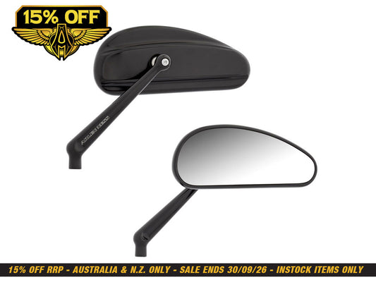 DownDraft Mirrors - Black. Left and Right Set.