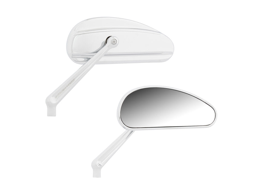 DownDraft Mirrors - Chrome. Left and Right Set.