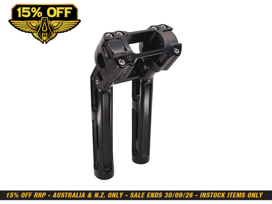10in. Method Kickback Risers - Black. Fits Softail Street Bob, Low Rider ST, Standard & Breakout 2018-2024