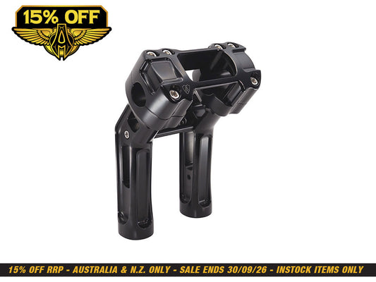 7in. Method Kickback Risers - Black. Fits Softail Street Bob, Low Rider ST, Standard & Breakout 2018-2024