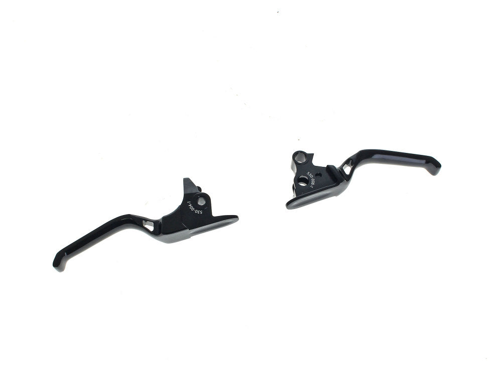Method Levers - Black. Fits Softail 1996-2014, Dyna 1996-2017, Touring 1996-2007 & Sportster 1996-2003.