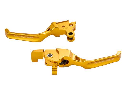 Method Levers - Gold. Fits CVO Touring 2023up, Street Glide & Road Glide 2024up, Touring 2025up