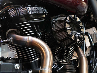 10-Gauge Air Cleaner Kit - Black. Fits Touring 2017-2024 & Softail 2018-2024