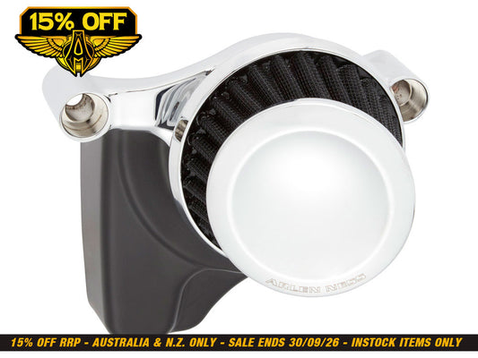 Mini 22° Air Cleaner Kit - Chrome. Fits Touring 2017-2024 & Softail 2018-2024