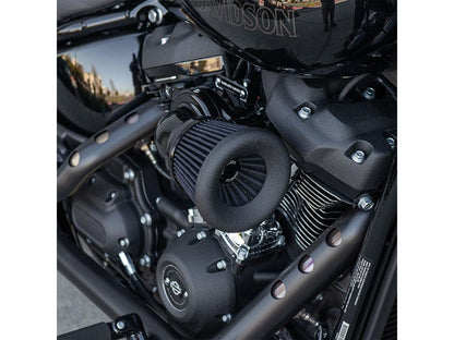Velocity 90° Air Cleaner Kit - Black. Fits Sportster 1988-2021.