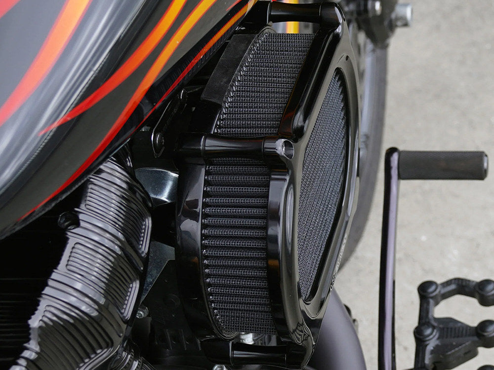 Stage 2 Oval Performance Air Cleaner Upgrade Kit - Black. Fits Touring 2017-2024 & Softail 2018-2024 with Ventilator/Oval Air Cleaner
