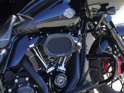 Stage 2 Oval Performance Air Cleaner Upgrade Kit - Black. Fits Touring 2017-2024 & Softail 2018-2024 with Ventilator/Oval Air Cleaner