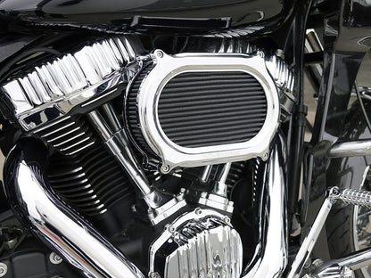 Stage 2 Oval Performance Air Cleaner Kit - Chrome. Fits Touring 2017-2024 & Softail 2018-2024