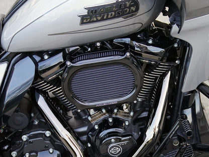 Stage 2 Oval Performance Air Cleaner Kit - Black. Fits CVO Touring 2023up, Street Glide & Road Glide 2024up, Touring 2025up & Softail 2025up