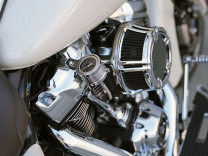 Method Oil Pressure Gauge - Chrome. Fits Milwaukee-Eight 2017up.