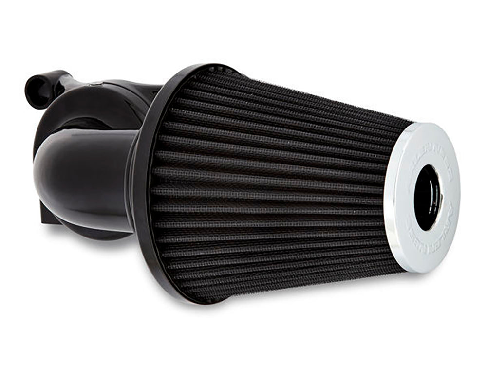 90deg Monster Sucker Air Cleaner Kit - Black. Fits Big Twin 1993-2017 with CV Carb or Cable Operated Delphi EFI.