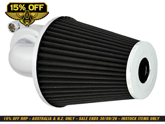 90deg Monster Sucker Air Cleaner Kit - Chrome. Fits Sportster 1991-2021