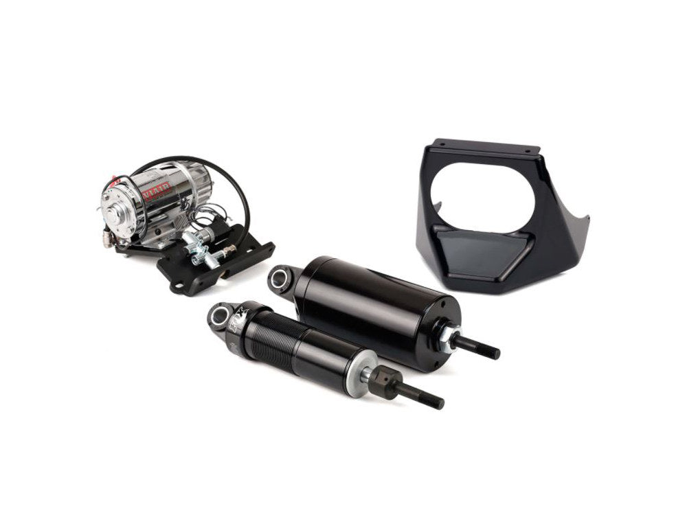 Rear Air Shock Absorbers - Black. Fits Softail 2001-2017.