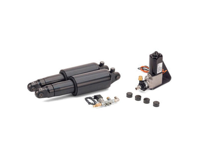 Adjustable Rear Air Shock Absorbers - Black. Fits Dyna 2008-2017.