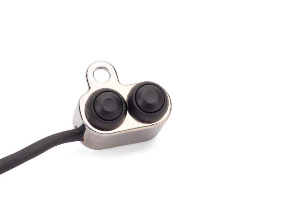Rear Air Shock Absorbers - Black with Chrome Handlebar Switch. Fits Softail 2018up.