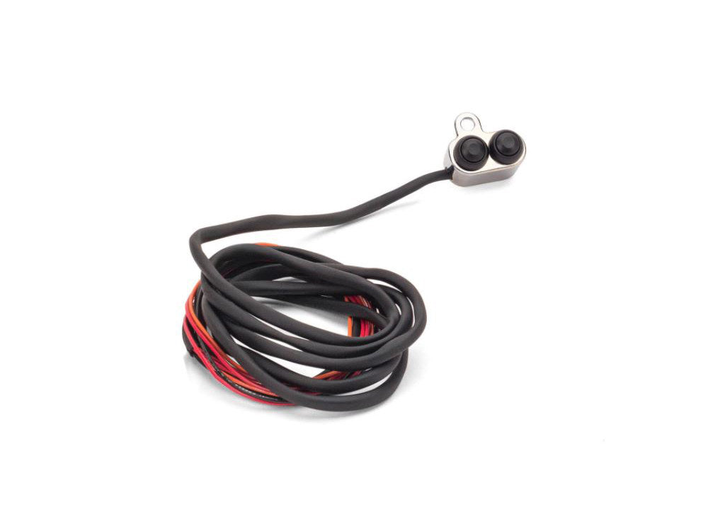 Rear Air Shock Absorbers - Black with Chrome Handlebar Switch. Fits Softail 2018up.