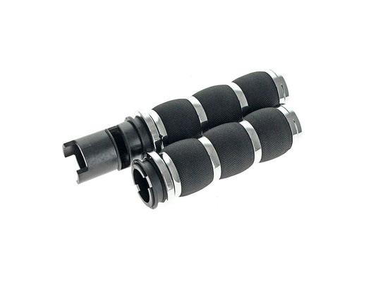 Air Cushion Handgrips - Chrome. Fits CVO Touring 2023up, Street Glide & Road Glide 2024up, Touring 2025up & Softail 2025up