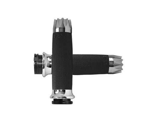 Excalibur Custom Contour Handgrips - Chrome. Fits H-D with Throttle Cable.