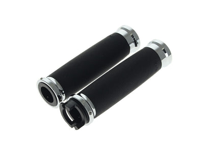 Custom Contour Handgrips - Chrome. Fits Indian Scout 2015-2024